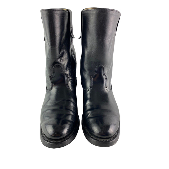 Double H Ranchwell Men's Black Cowboy Western Work Boots Black Size 8.5D‎ 3104 - Picture 2 of 11